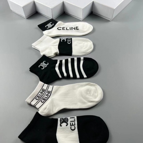 Replica Celine Socks For Women #1218710 $25.00 USD for Wholesale