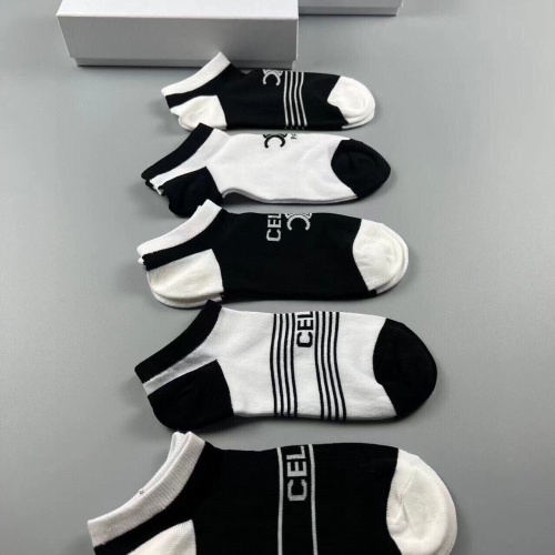 Replica Celine Socks For Women #1218711 $25.00 USD for Wholesale