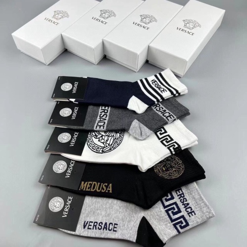 Replica Versace Socks For Men #1218729 $25.00 USD for Wholesale