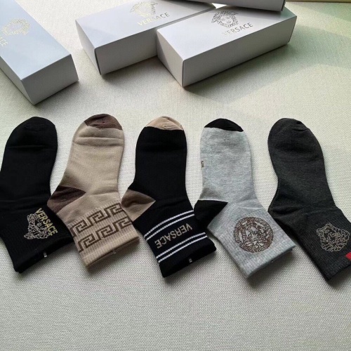 Replica Versace Socks For Men #1218757 $25.00 USD for Wholesale