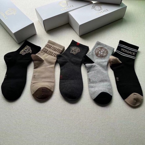 Replica Versace Socks For Men #1218757 $25.00 USD for Wholesale