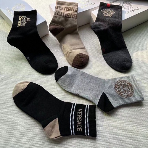 Replica Versace Socks For Men #1218757 $25.00 USD for Wholesale