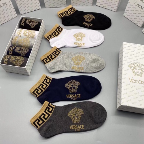 Replica Versace Socks For Men #1218759 $25.00 USD for Wholesale