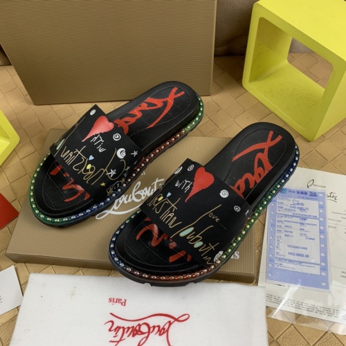 Replica Christian Louboutin CL Slippers For Men #1220168, $72.00 USD, [ITEM#1220168], Replica Christian Louboutin CL Slippers outlet from China