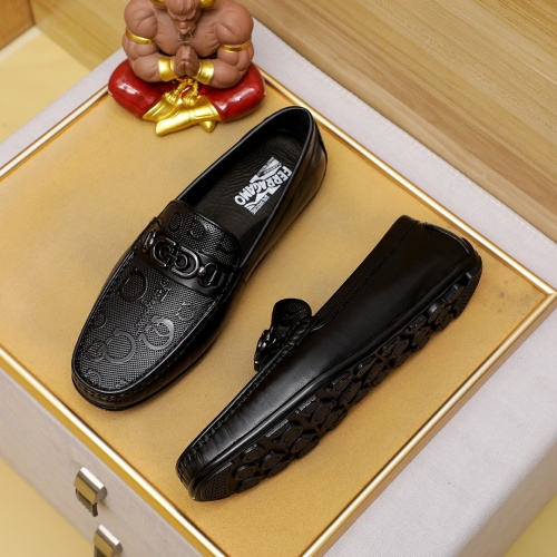 Replica Salvatore Ferragamo Leather Shoes For Men #1220604 $76.00 USD for Wholesale