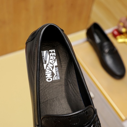 Replica Salvatore Ferragamo Leather Shoes For Men #1220604 $76.00 USD for Wholesale