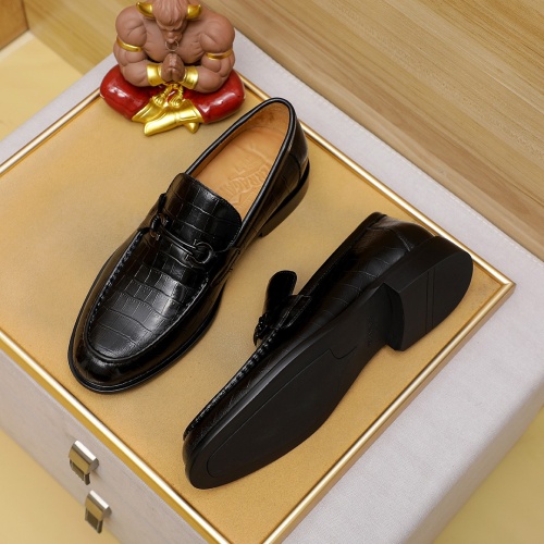 Replica Salvatore Ferragamo Leather Shoes For Men #1220606 $88.00 USD for Wholesale