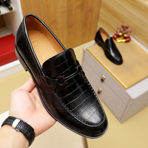 Replica Salvatore Ferragamo Leather Shoes For Men #1220606 $88.00 USD for Wholesale