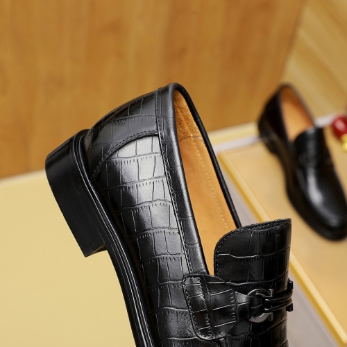 Replica Salvatore Ferragamo Leather Shoes For Men #1220606 $88.00 USD for Wholesale