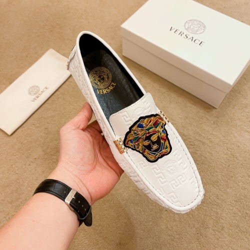 Replica Versace Leather Shoes For Men #1220612 $68.00 USD for Wholesale