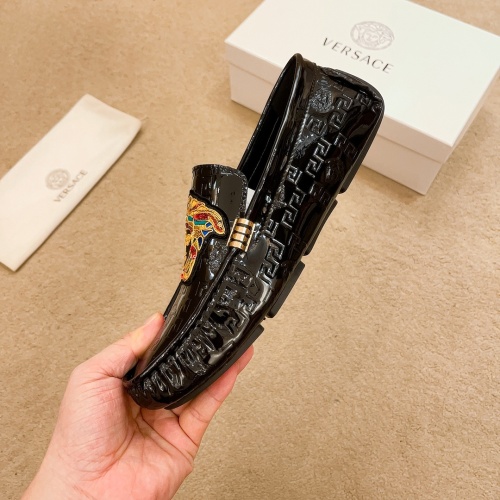 Replica Versace Leather Shoes For Men #1220613 $68.00 USD for Wholesale