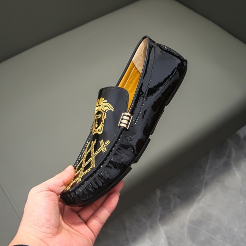 Replica Versace Leather Shoes For Men #1220619 $68.00 USD for Wholesale