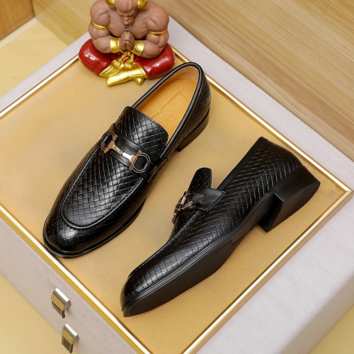 Replica Salvatore Ferragamo Leather Shoes For Men #1220804 $85.00 USD for Wholesale