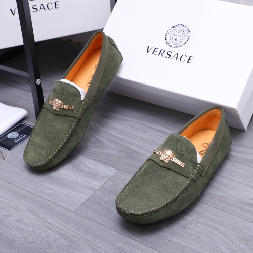 Replica Versace Leather Shoes For Men #1220831 $68.00 USD for Wholesale