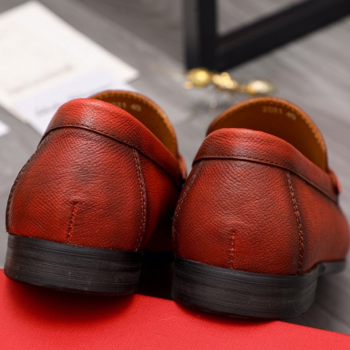 Replica Salvatore Ferragamo Leather Shoes For Men #1220902 $85.00 USD for Wholesale