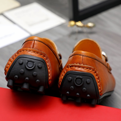 Replica Salvatore Ferragamo Leather Shoes For Men #1220981 $76.00 USD for Wholesale