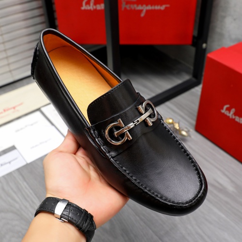 Replica Salvatore Ferragamo Leather Shoes For Men #1220982 $76.00 USD for Wholesale