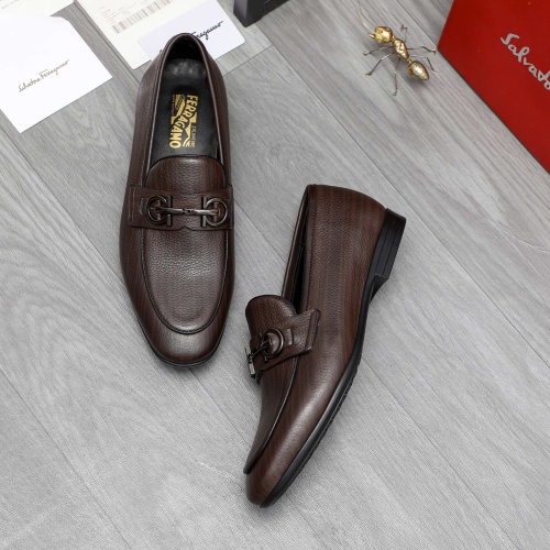 Replica Salvatore Ferragamo Leather Shoes For Men #1220994 $80.00 USD for Wholesale