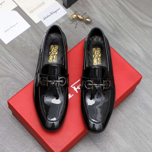 Replica Salvatore Ferragamo Leather Shoes For Men #1220995 $80.00 USD for Wholesale