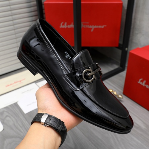 Replica Salvatore Ferragamo Leather Shoes For Men #1220995 $80.00 USD for Wholesale