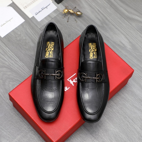 Replica Salvatore Ferragamo Leather Shoes For Men #1220997 $80.00 USD for Wholesale