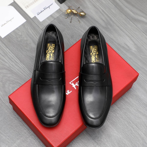 Replica Salvatore Ferragamo Leather Shoes For Men #1221000 $80.00 USD for Wholesale