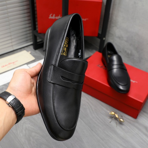 Replica Salvatore Ferragamo Leather Shoes For Men #1221000 $80.00 USD for Wholesale