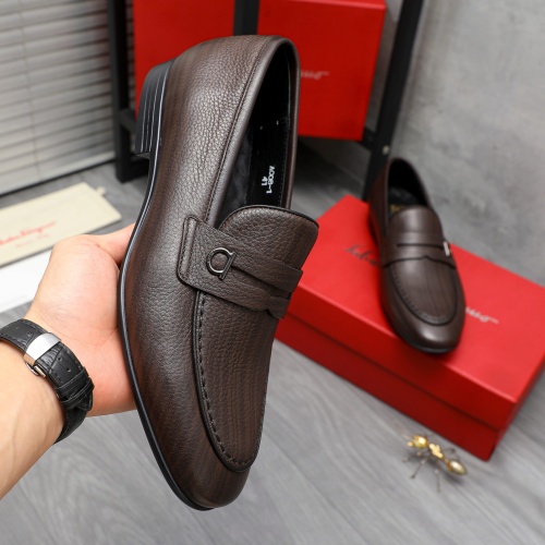 Replica Salvatore Ferragamo Leather Shoes For Men #1221001 $80.00 USD for Wholesale