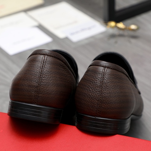 Replica Salvatore Ferragamo Leather Shoes For Men #1221001 $80.00 USD for Wholesale