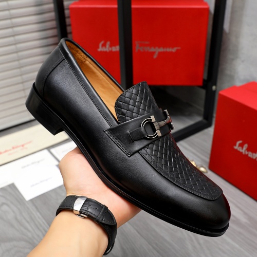 Replica Salvatore Ferragamo Leather Shoes For Men #1221002 $82.00 USD for Wholesale