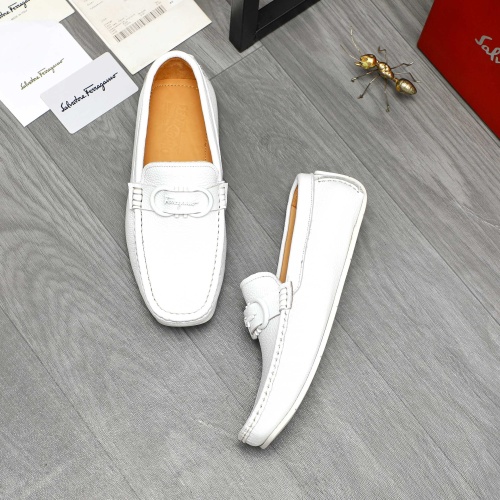 Replica Salvatore Ferragamo Leather Shoes For Men #1221159 $82.00 USD for Wholesale