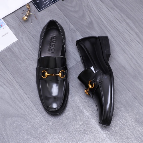 Replica Salvatore Ferragamo Leather Shoes For Men #1221167 $82.00 USD for Wholesale