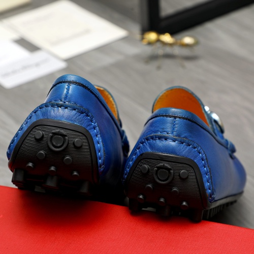 Replica Salvatore Ferragamo Leather Shoes For Men #1221229 $76.00 USD for Wholesale