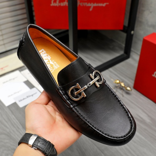 Replica Salvatore Ferragamo Leather Shoes For Men #1221230 $76.00 USD for Wholesale