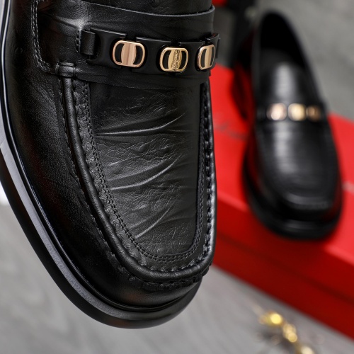 Replica Salvatore Ferragamo Leather Shoes For Men #1221252 $92.00 USD for Wholesale