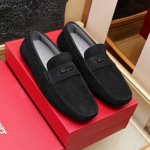 Replica Salvatore Ferragamo Leather Shoes For Men #1221526 $118.00 USD for Wholesale