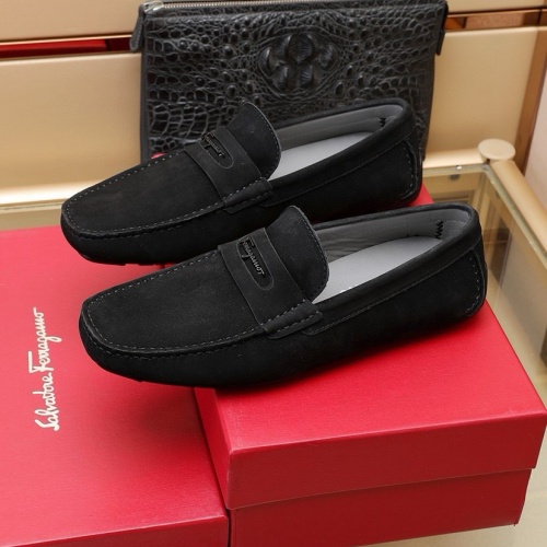 Replica Salvatore Ferragamo Leather Shoes For Men #1221526 $118.00 USD for Wholesale