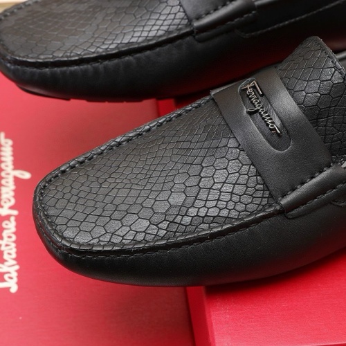 Replica Salvatore Ferragamo Leather Shoes For Men #1221530 $118.00 USD for Wholesale