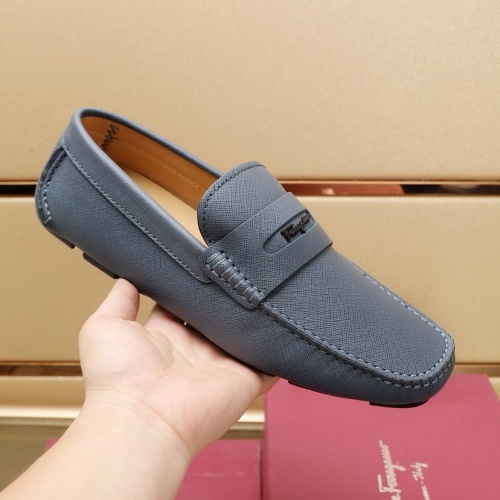 Replica Salvatore Ferragamo Leather Shoes For Men #1221540 $118.00 USD for Wholesale