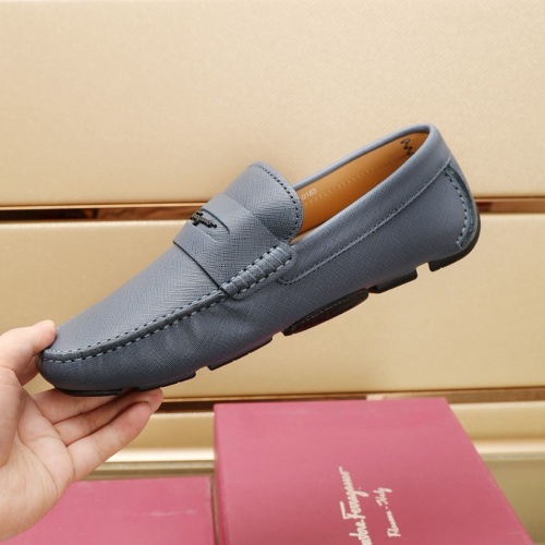 Replica Salvatore Ferragamo Leather Shoes For Men #1221540 $118.00 USD for Wholesale