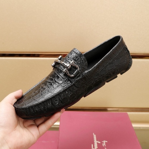 Replica Salvatore Ferragamo Leather Shoes For Men #1221546 $118.00 USD for Wholesale