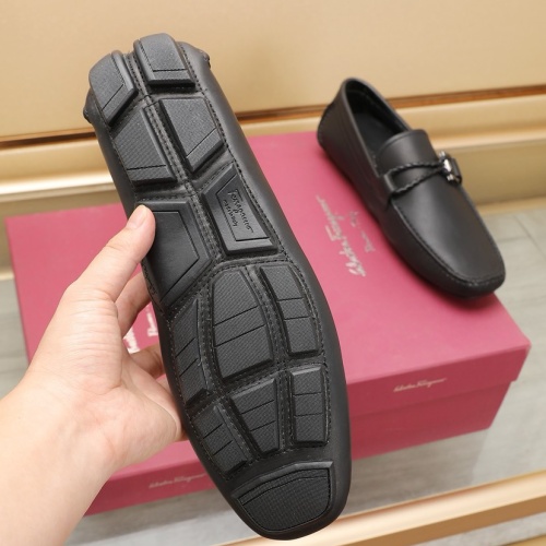 Replica Salvatore Ferragamo Leather Shoes For Men #1221549 $118.00 USD for Wholesale