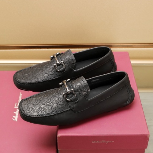 Replica Salvatore Ferragamo Leather Shoes For Men #1221550 $118.00 USD for Wholesale