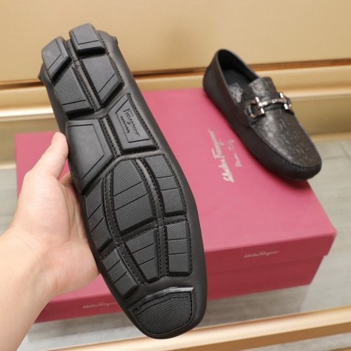 Replica Salvatore Ferragamo Leather Shoes For Men #1221550 $118.00 USD for Wholesale