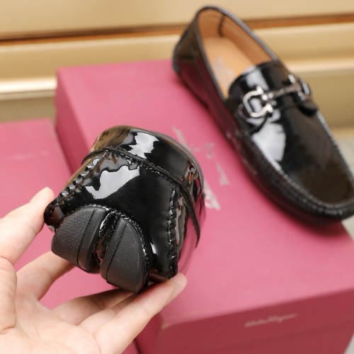 Replica Salvatore Ferragamo Leather Shoes For Men #1221551 $118.00 USD for Wholesale