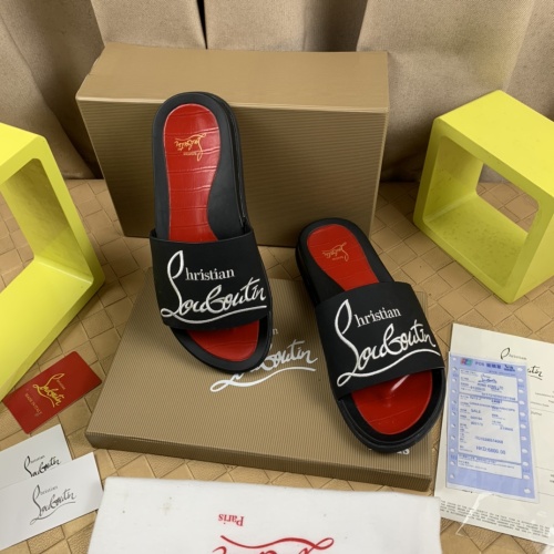 Replica Christian Louboutin CL Slippers For Men #1221756 $68.00 USD for Wholesale