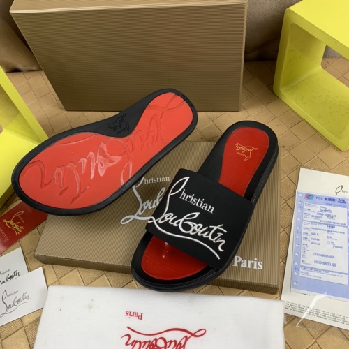 Replica Christian Louboutin CL Slippers For Men #1221756 $68.00 USD for Wholesale