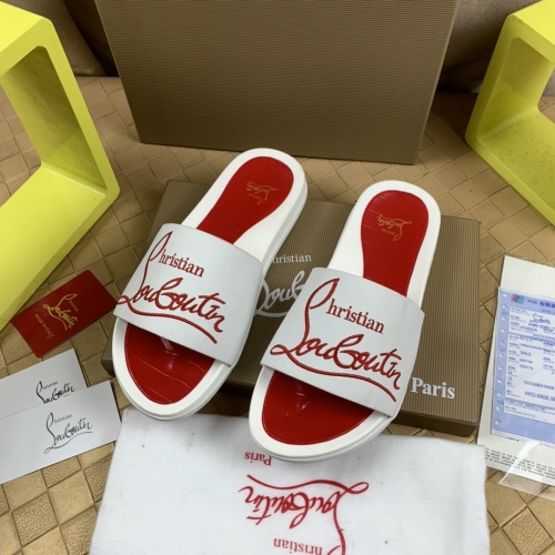 Replica Christian Louboutin CL Slippers For Men #1221757, $68.00 USD, [ITEM#1221757], Replica Christian Louboutin CL Slippers outlet from China