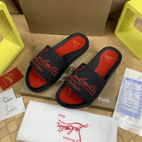 Replica Christian Louboutin CL Slippers For Men #1221759 $68.00 USD for Wholesale