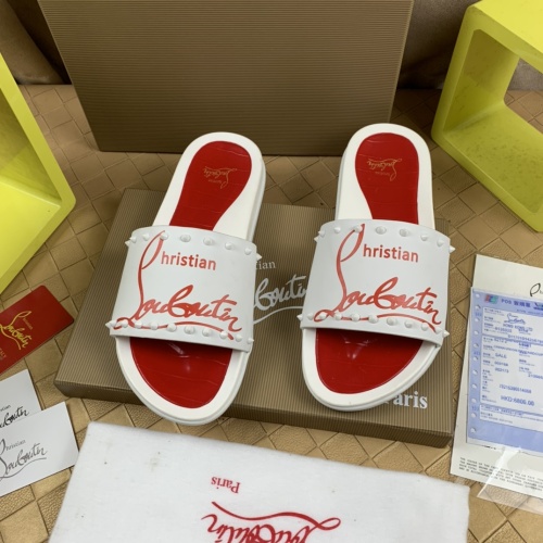 Replica Christian Louboutin CL Slippers For Men #1221761, $68.00 USD, [ITEM#1221761], Replica Christian Louboutin CL Slippers outlet from China